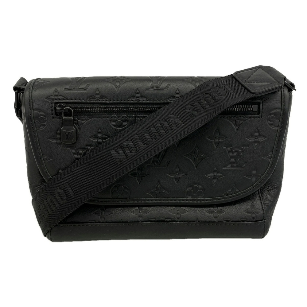 Louis Vuitton Monogram Shadow Pulse Shoulder Bag M14874 Black Men's